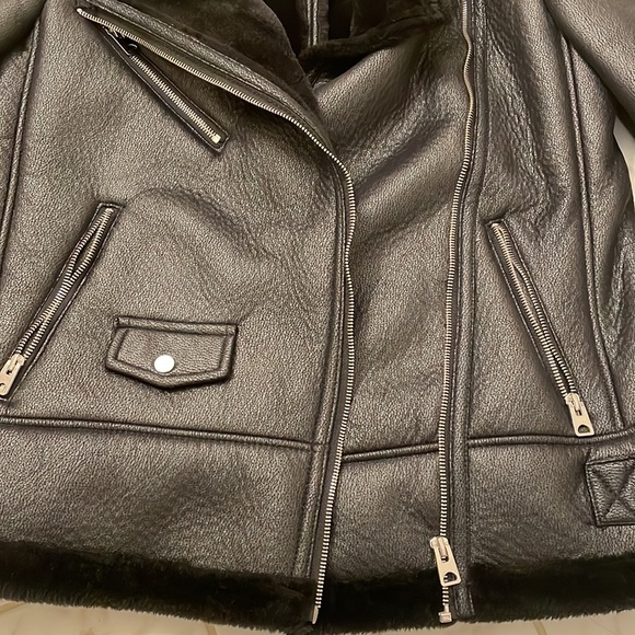 Double faced faux fur moto jacket - Picture 3 of 7